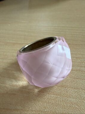 Swarovski Soft Pink Faceted Dome Crystal Ring